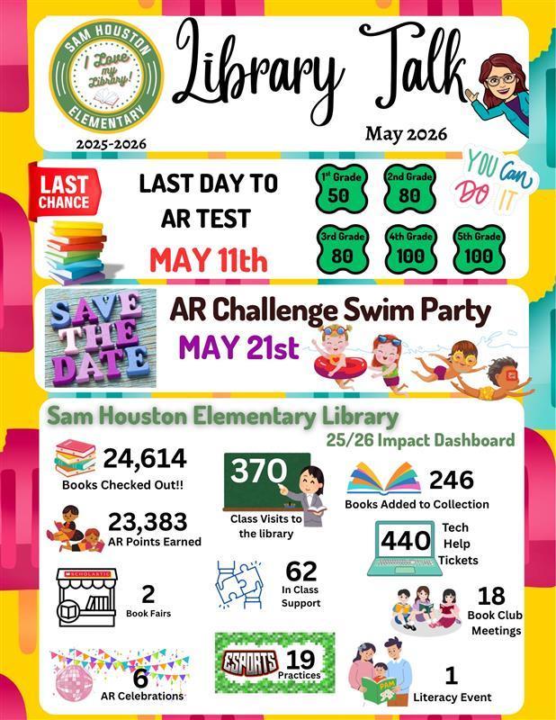 Image of Newsletter - Library Talk for May in English