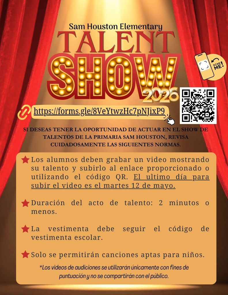 Talent Show Flyer in Spanish