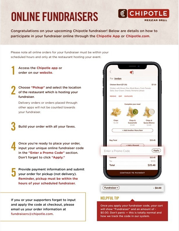 chipotle fundraiser