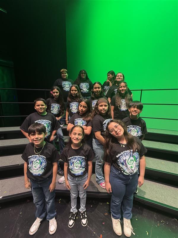 Kids posing at choral festival.