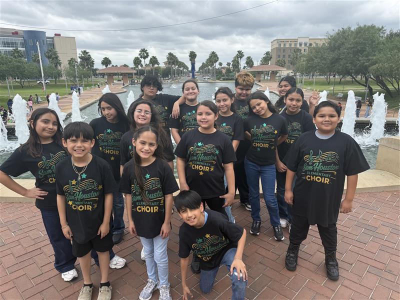 Kids posing at choral festival.