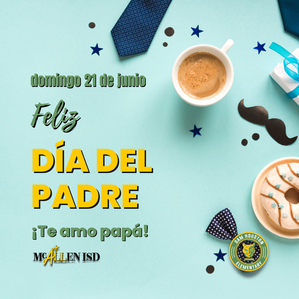 Background with announcement in celebration of Father's Day in Spanish
