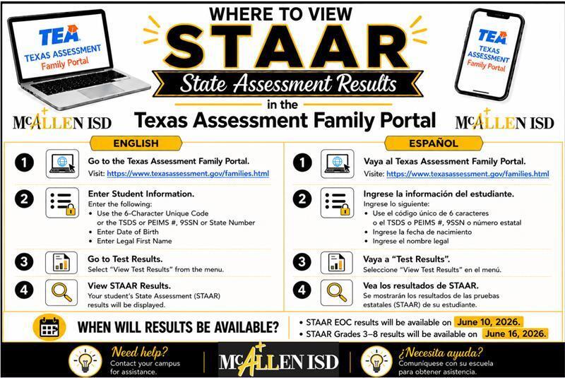 STAAR Results Release Dates & Family Portal Access