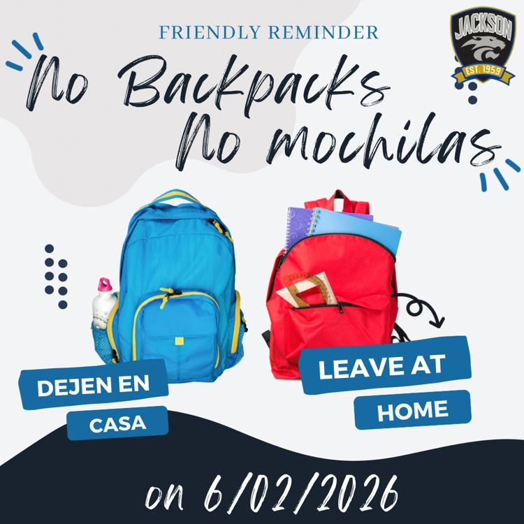 no backpacks