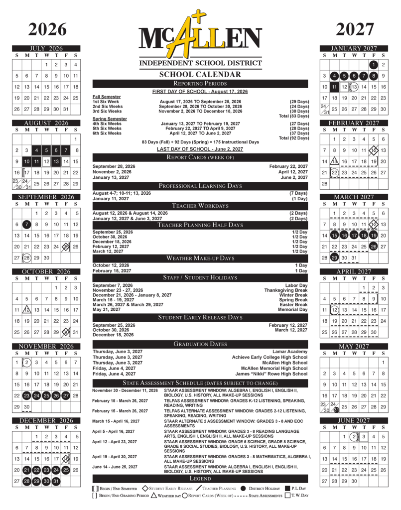 26-27 calendar
