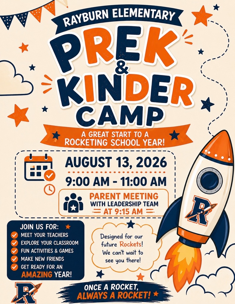 RAYBURN Elementary 2026 PK and Kinder Camp