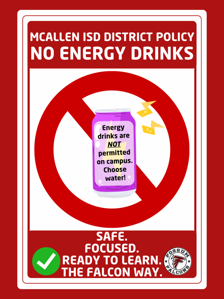 No energy drinks allowed