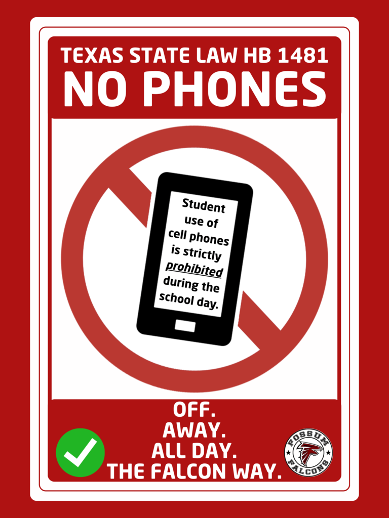 Texas State Law HB 1481 no phones allowed