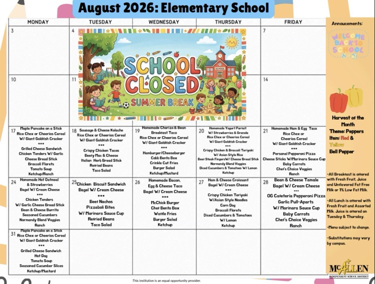 k-5 menu