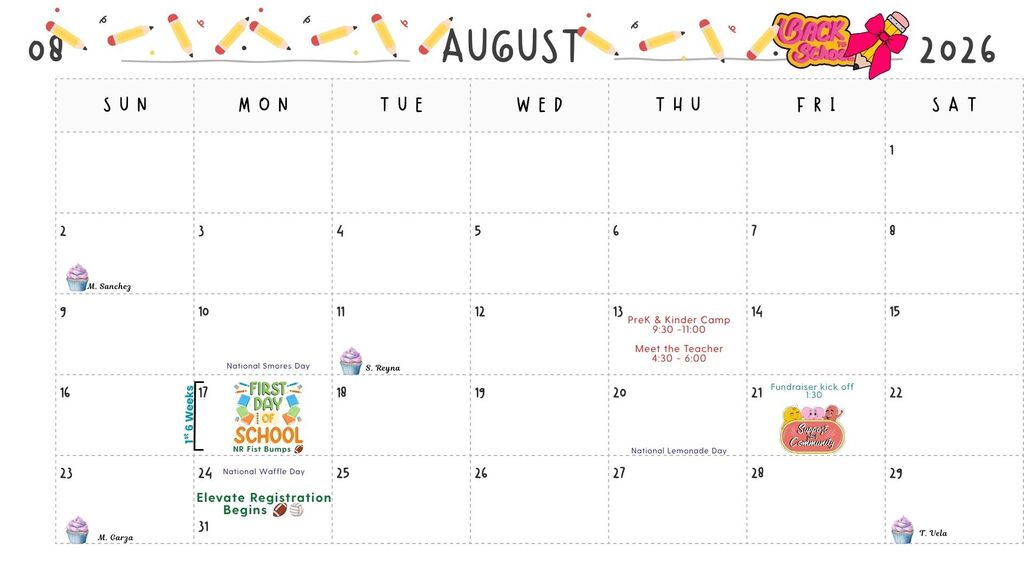 August Calendar