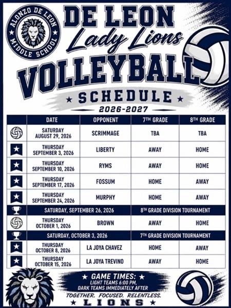 Volleyball Season Schedule 