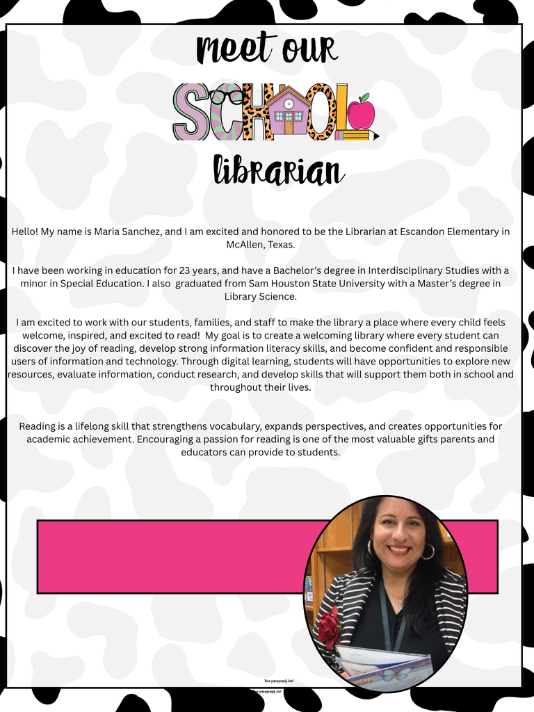 Meet our Librarian Mrs. Sanchez!