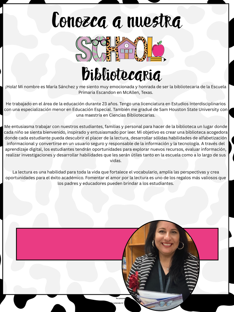 Meet our Librarian Mrs. Sanchez!