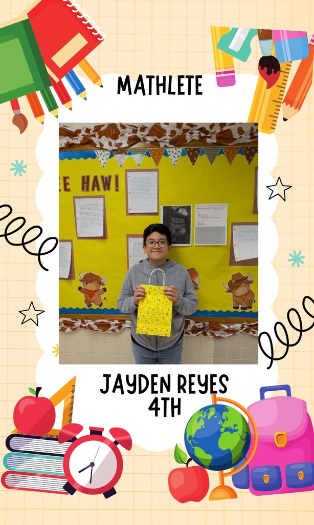 Congratulations Jayden on being the mathlete of the week! We are so proud!
