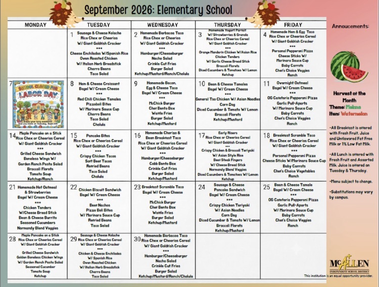 Lunch Menu