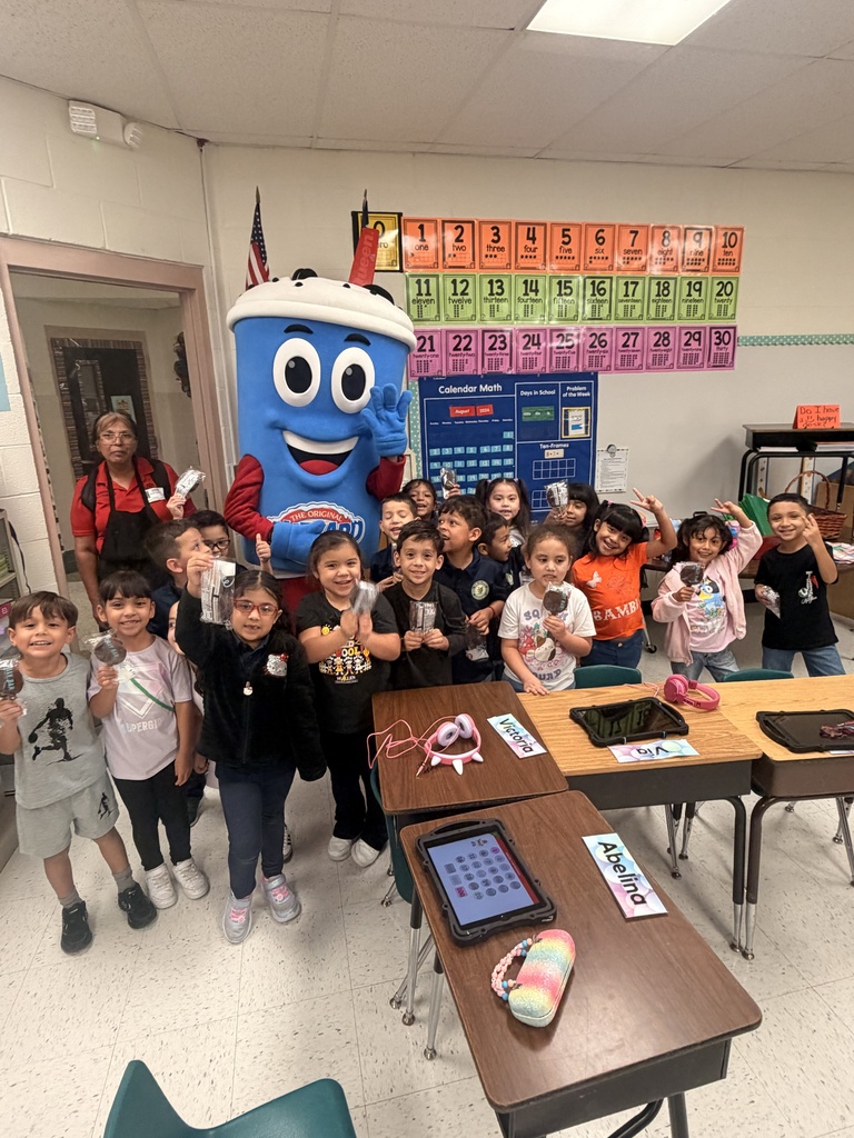 Kids celebrating their perfect attendance treat.