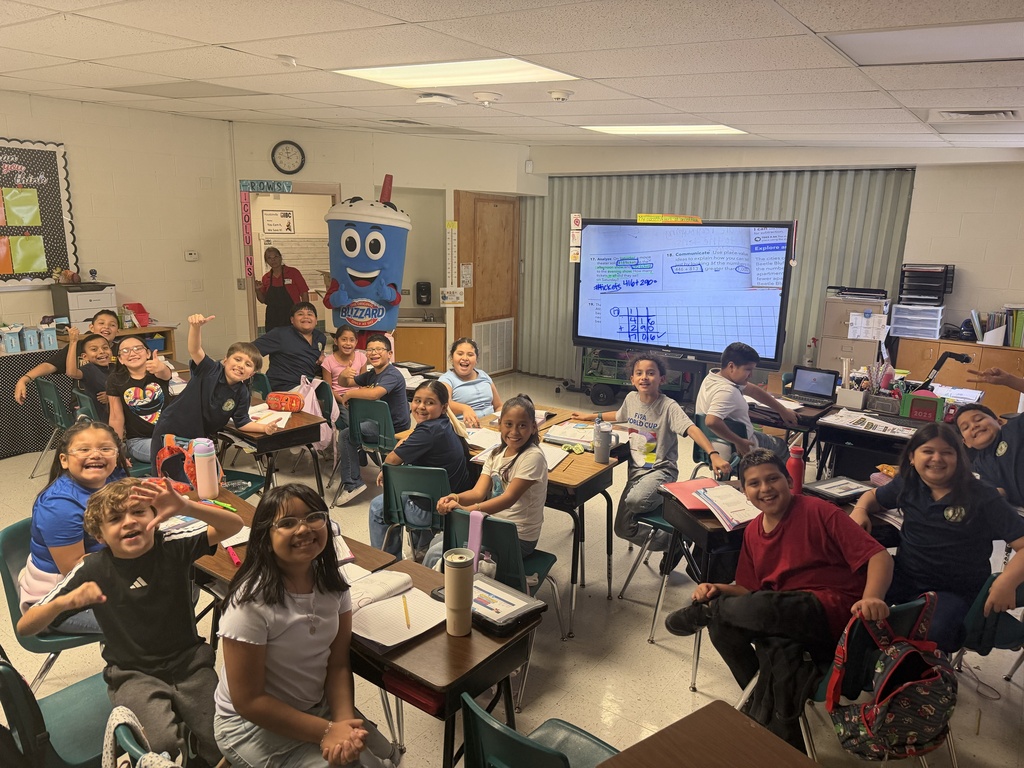 Kids celebrating their perfect attendance treat.