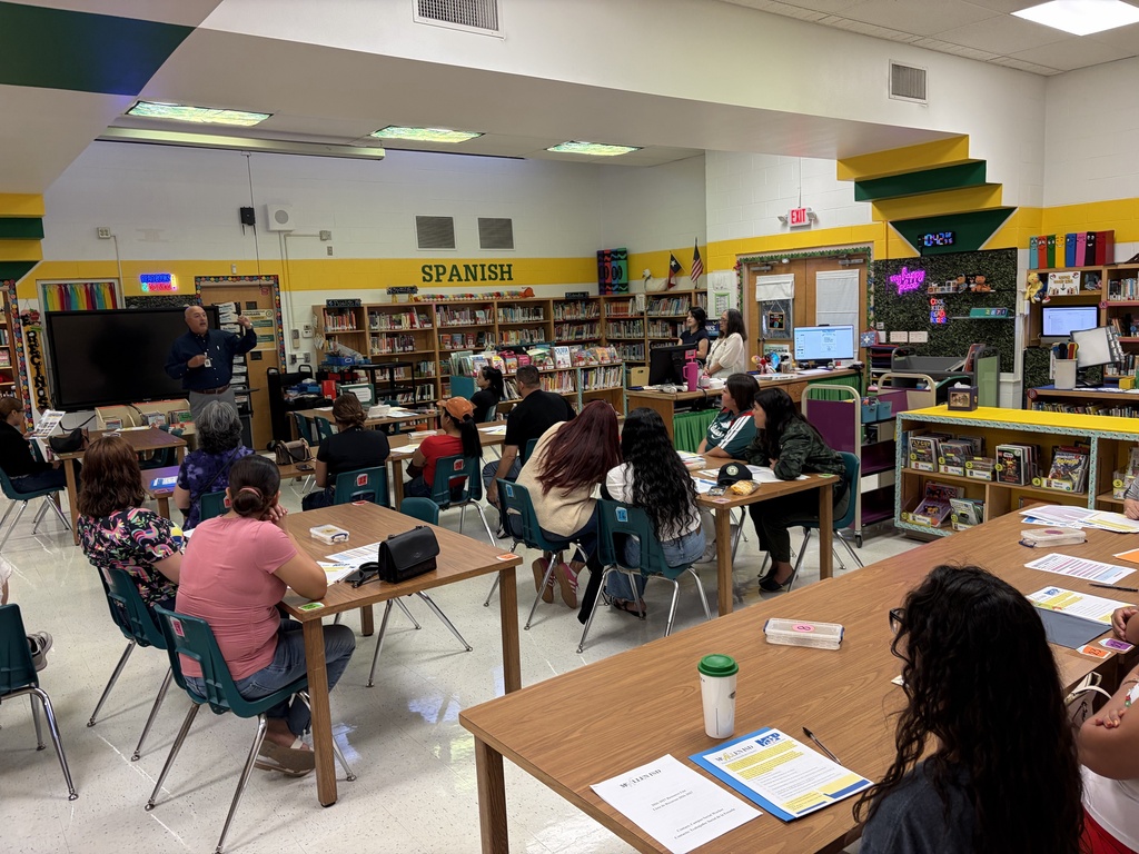 Image of parents at the Parent & Family Engagement meeting