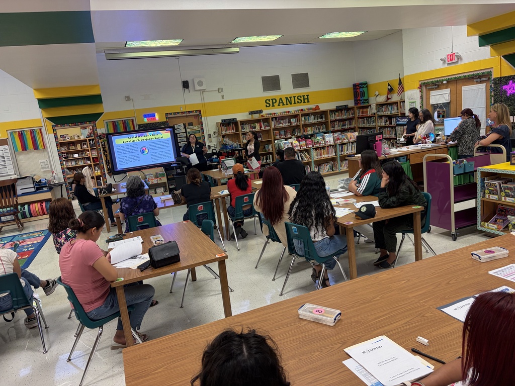 Image of parents at the Parent & Family Engagement meeting