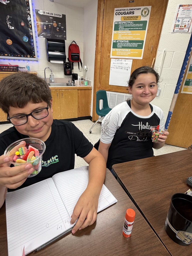 Kids posing during a science lesson.