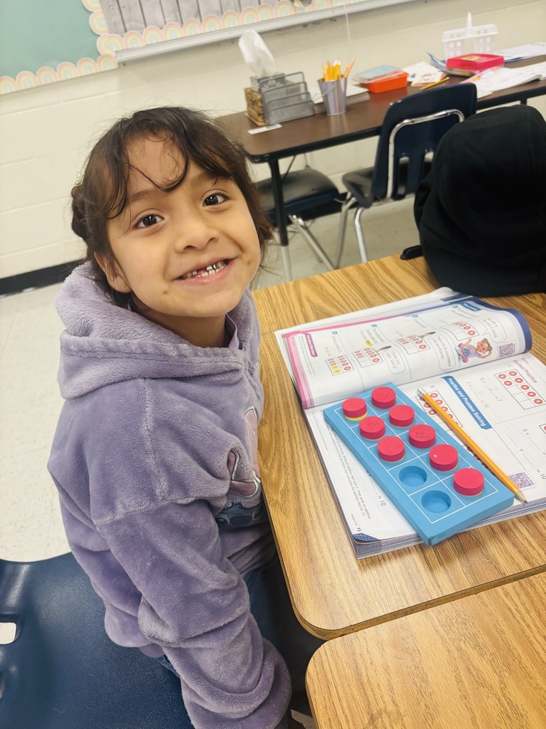 Our first graders are growing their math skills through hands-on learning💙