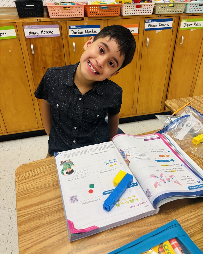 Our first graders are growing their math skills through hands-on learning💙
