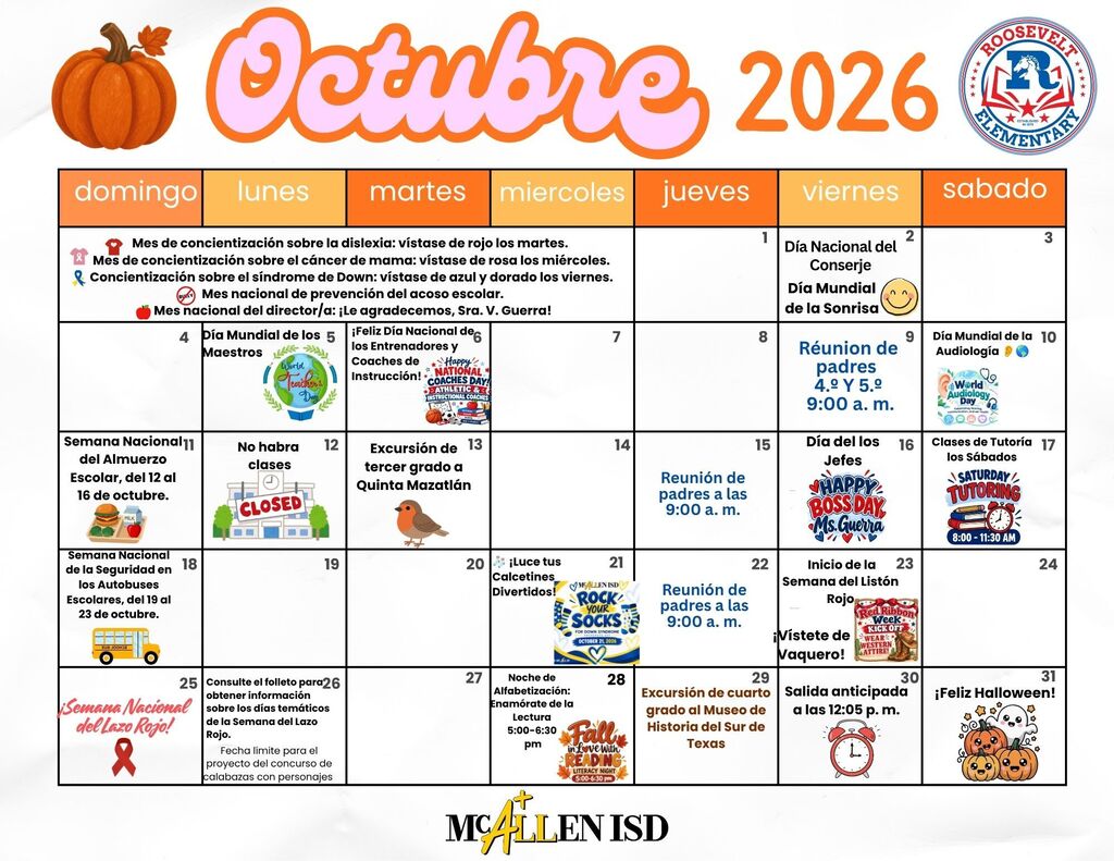 October Calendar