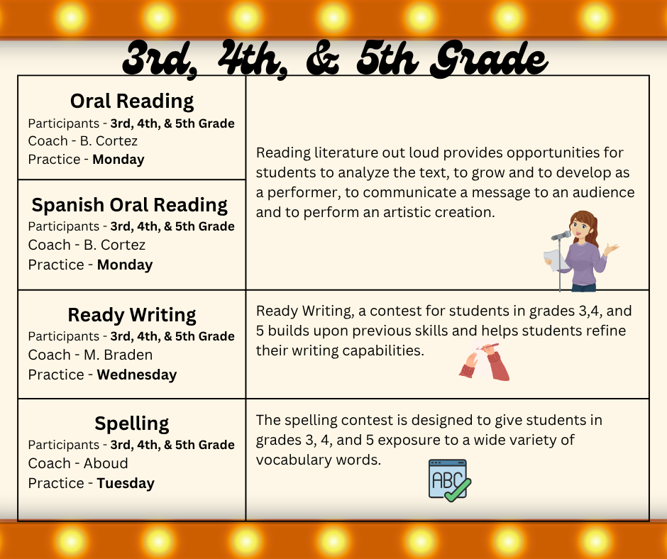 3rd-5th grade events