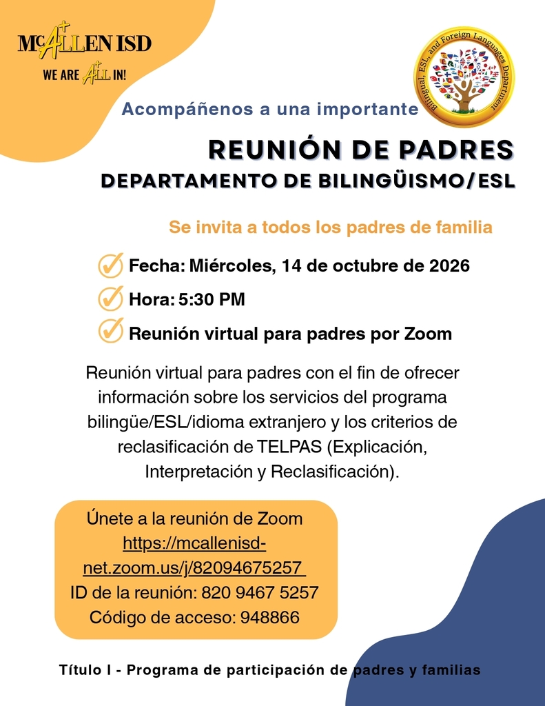 Bilingual Dept Spanish Flyer