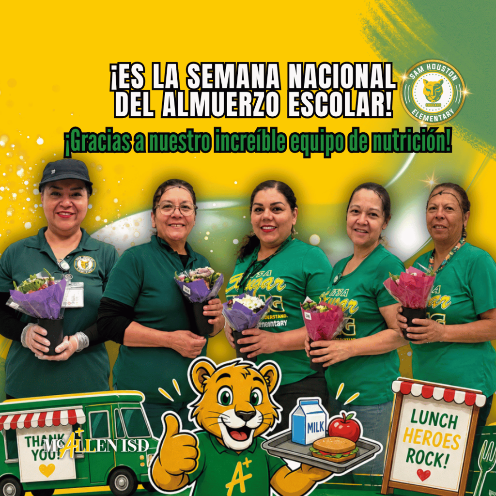 Flyer for National School Lunch Week in Spanish