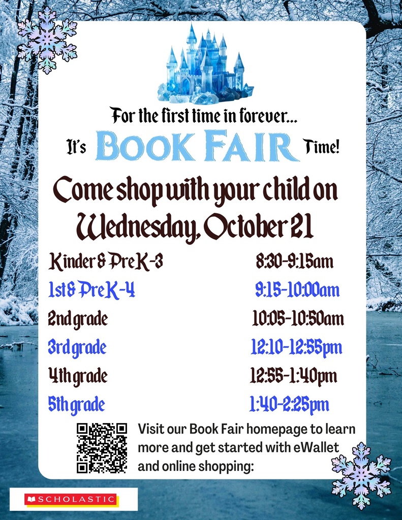Flyer for Parent Day for Book Fair in English
