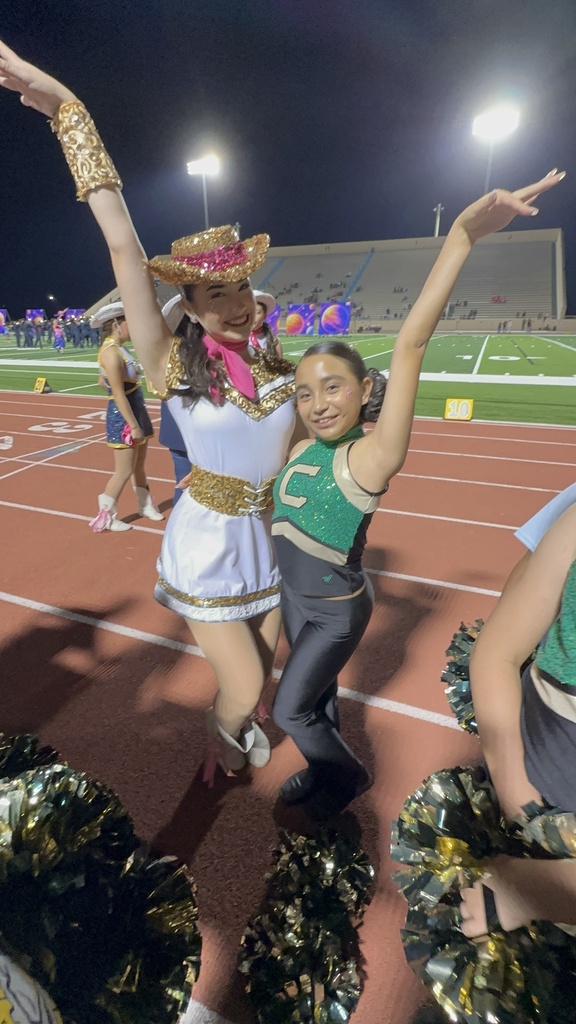 Cougarettes posing during half-time performance.
