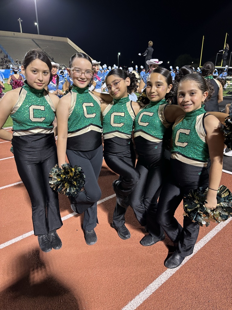 Cougarettes posing during half-time performance.