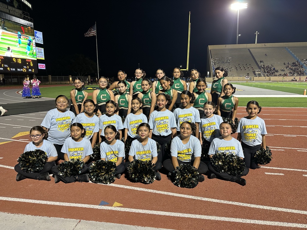 Cougarettes posing during half-time performance.
