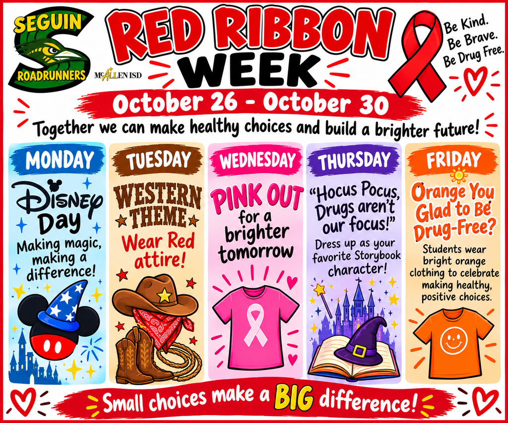 Red Ribbon Week October 26-October 30