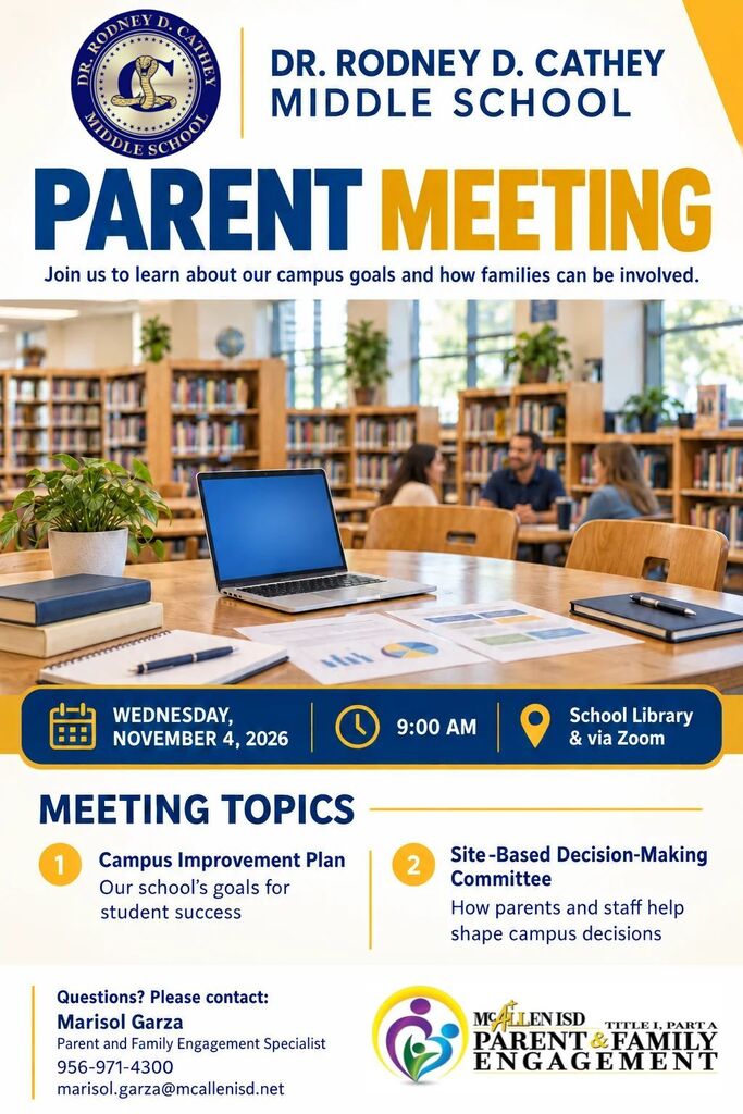 Cathey Parent Meeting English