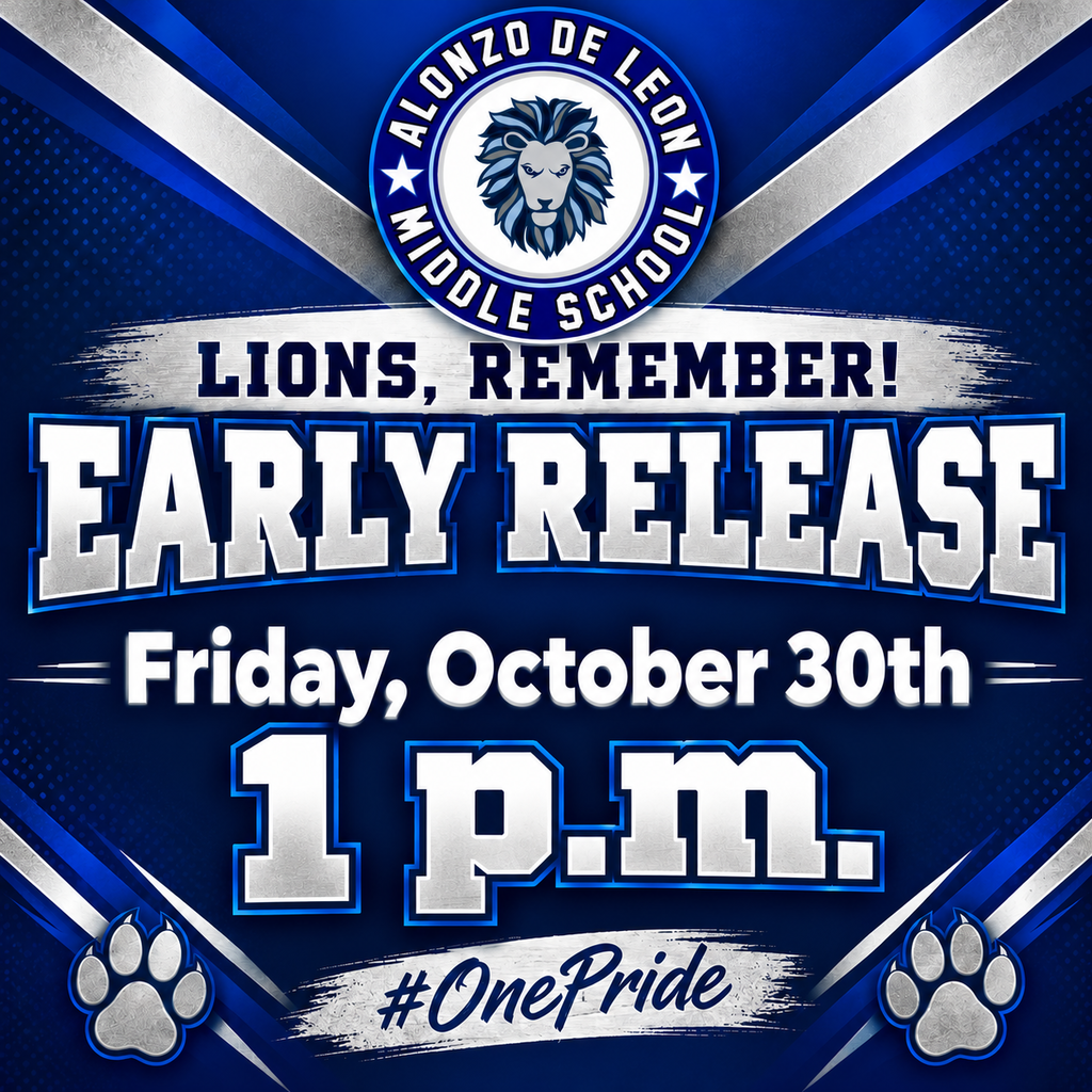 Early Release at 1 p.m.