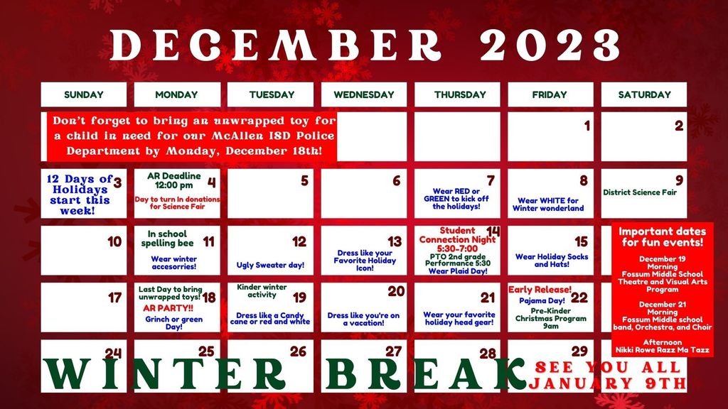 december calendar