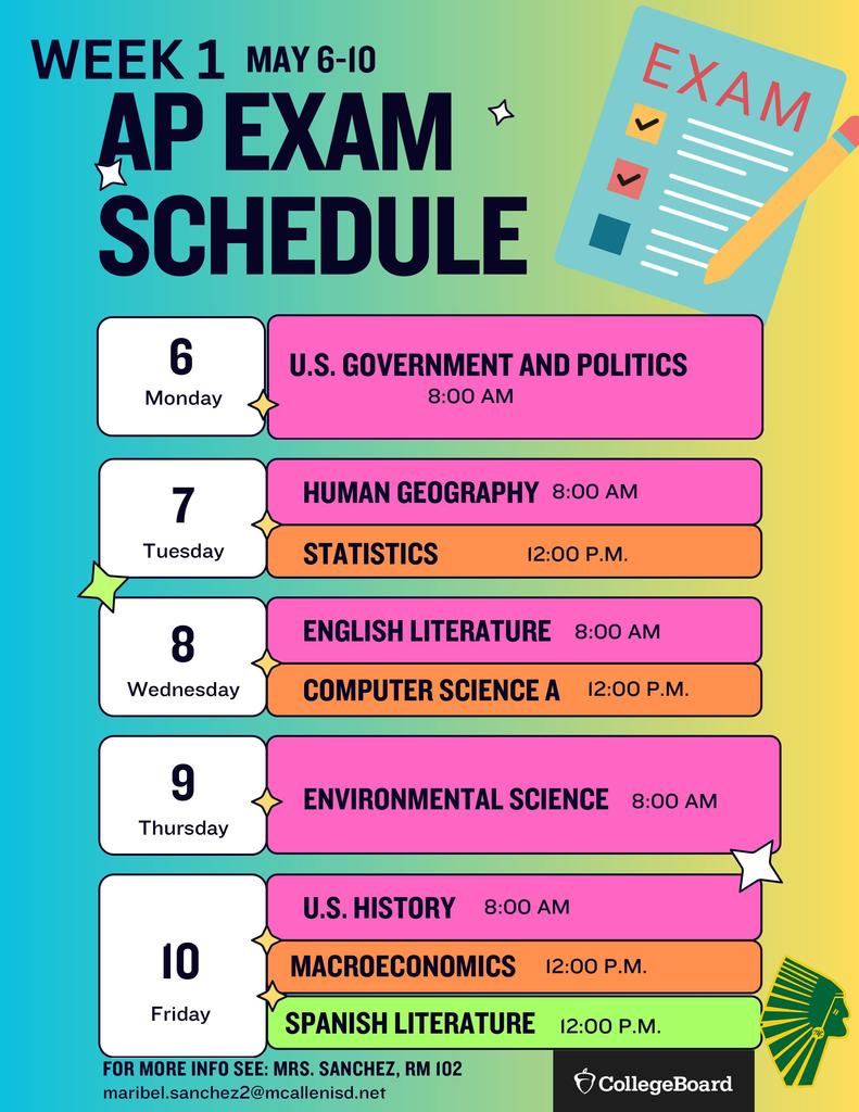 Week1 AP Exams
