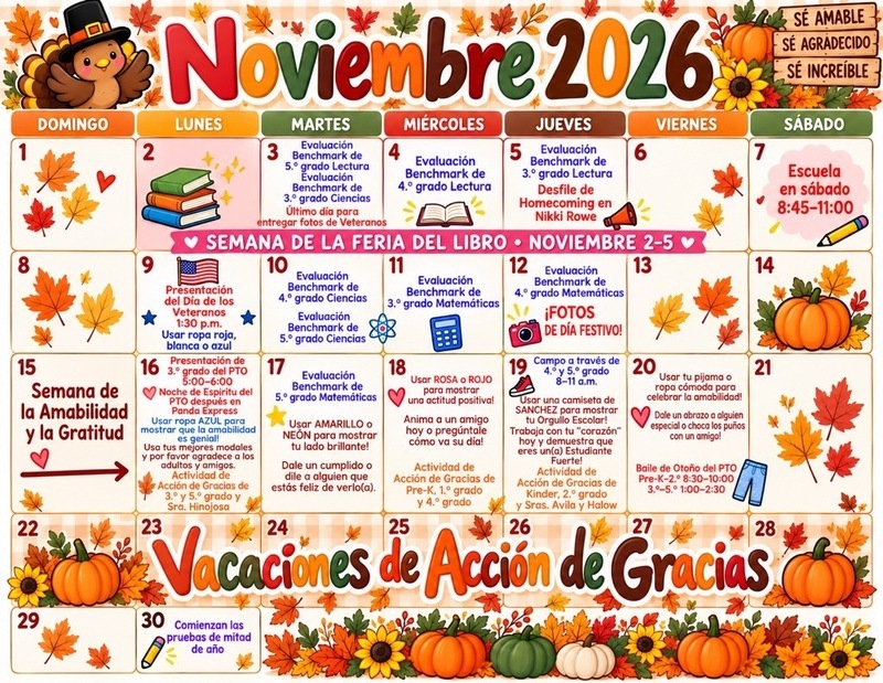 Calendario de noviembre