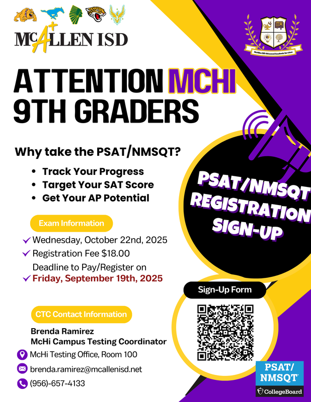 PSAT/NMSQT Registration Sign Up