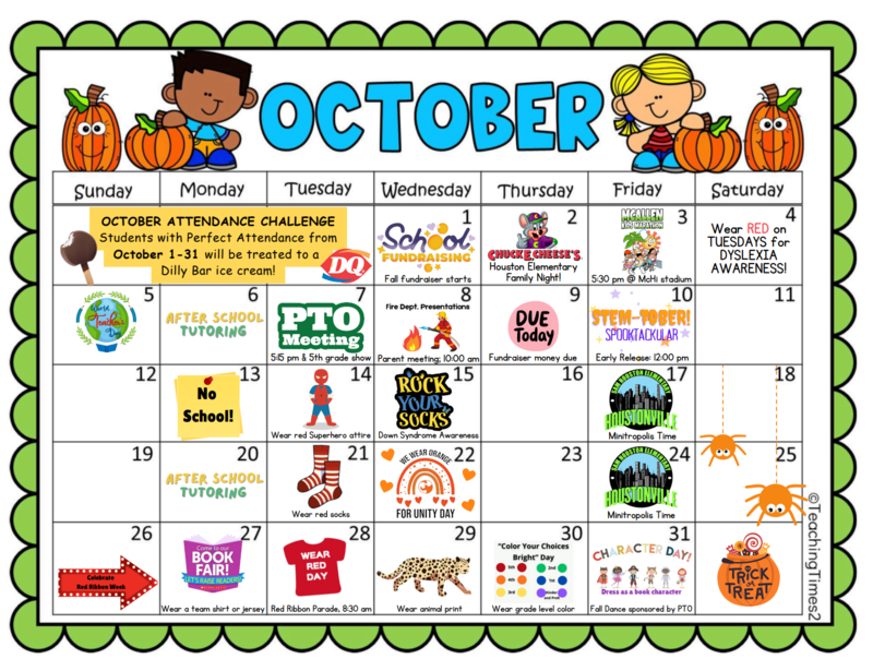 Image of October 2025 Calendar