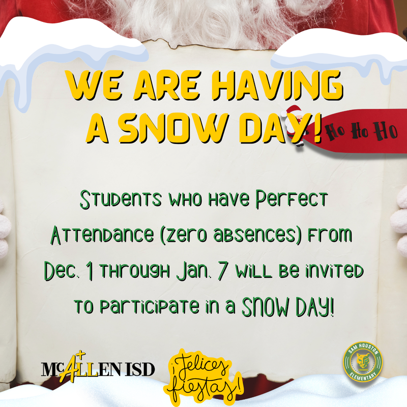 Decorative Image for December Attendance Challenge in English