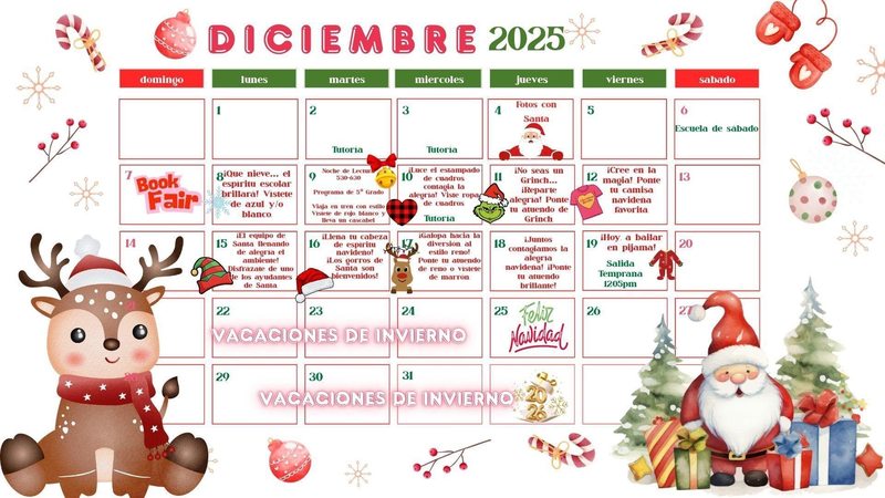 December Calendar of Events