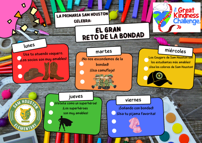 The Great Kindness Challenge Picture of Days in Spanish