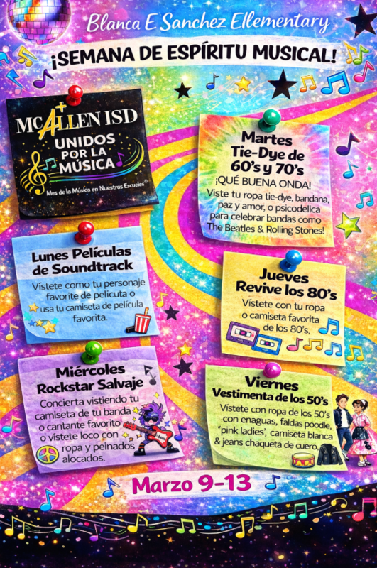 Music Spirit Week Spanish