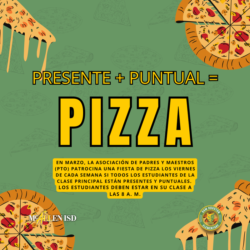 Pizza Party Announcement in Spanish