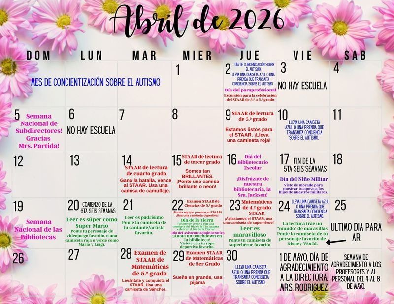 April Calendar