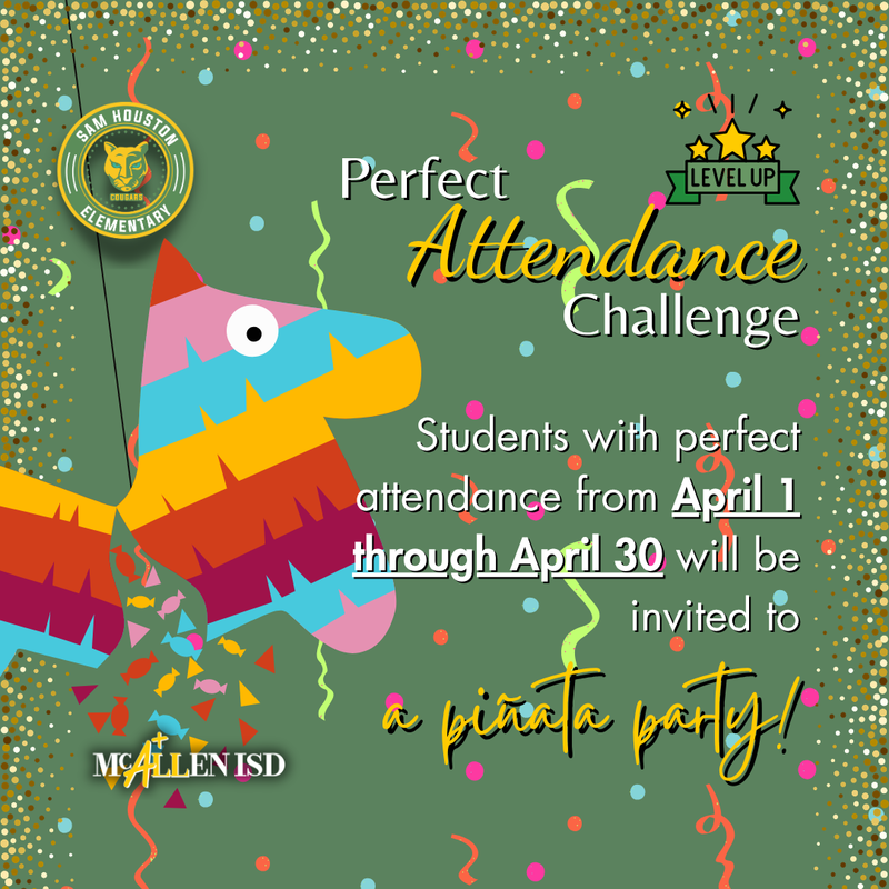 Image of Perfect Attendance Challenge Announcement in English