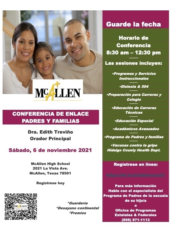 Mcallen ISD Parent and Family Engagement Conference November 6 2021